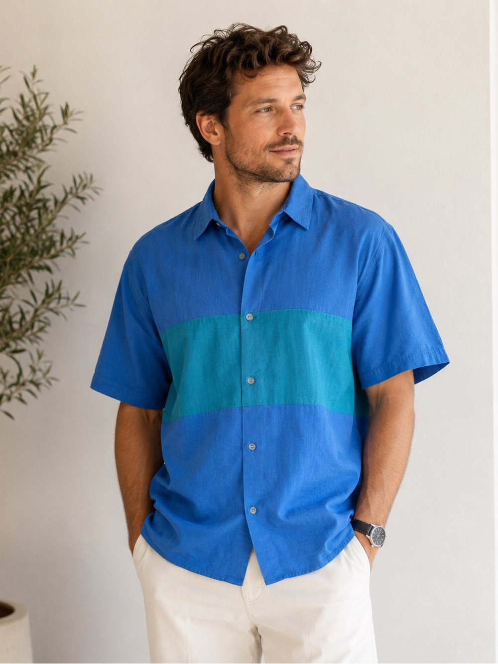 VTG Mens Woolrich Color Block Shirt